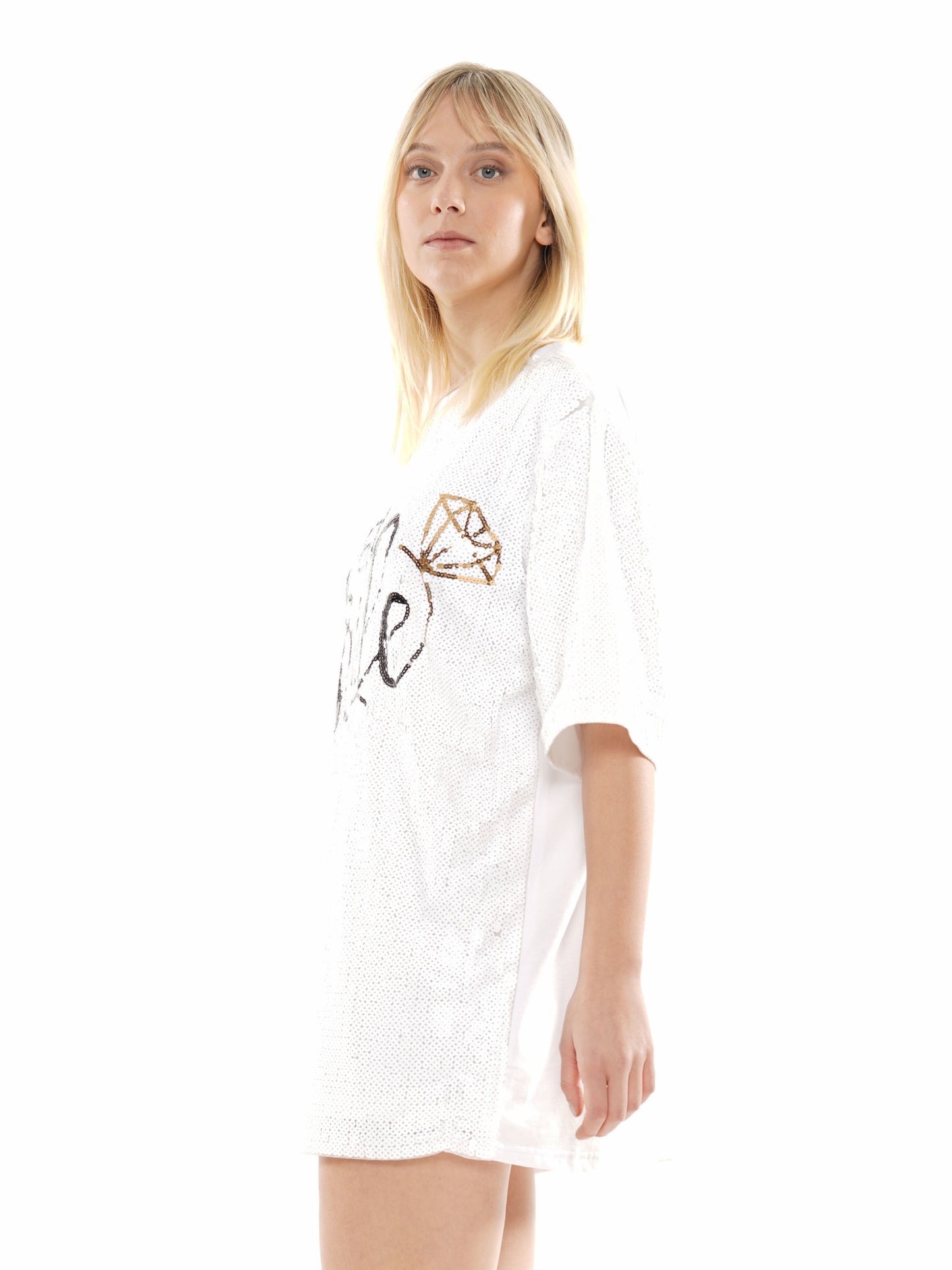 Team Bride sequin t-shirt dress