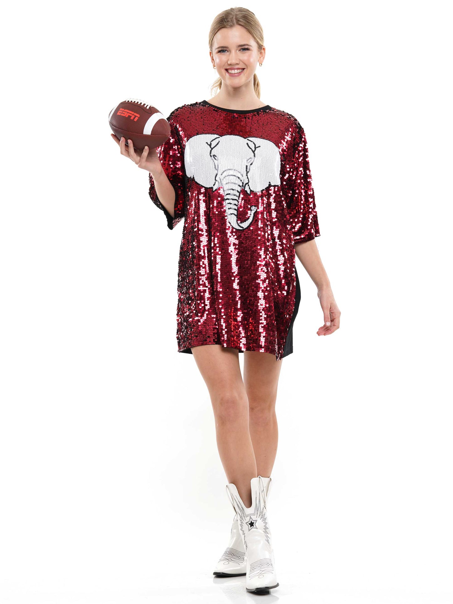 Gameday with elephant sequin dress