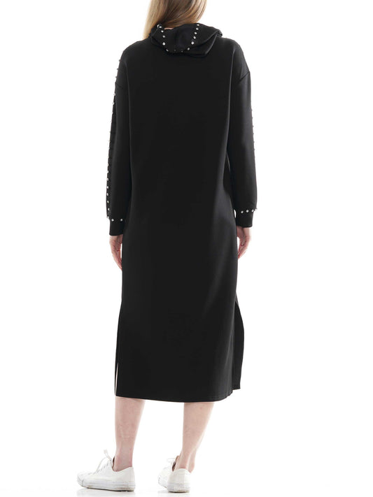 Soft Lyocell Gemstone Hooded Pocket Dress