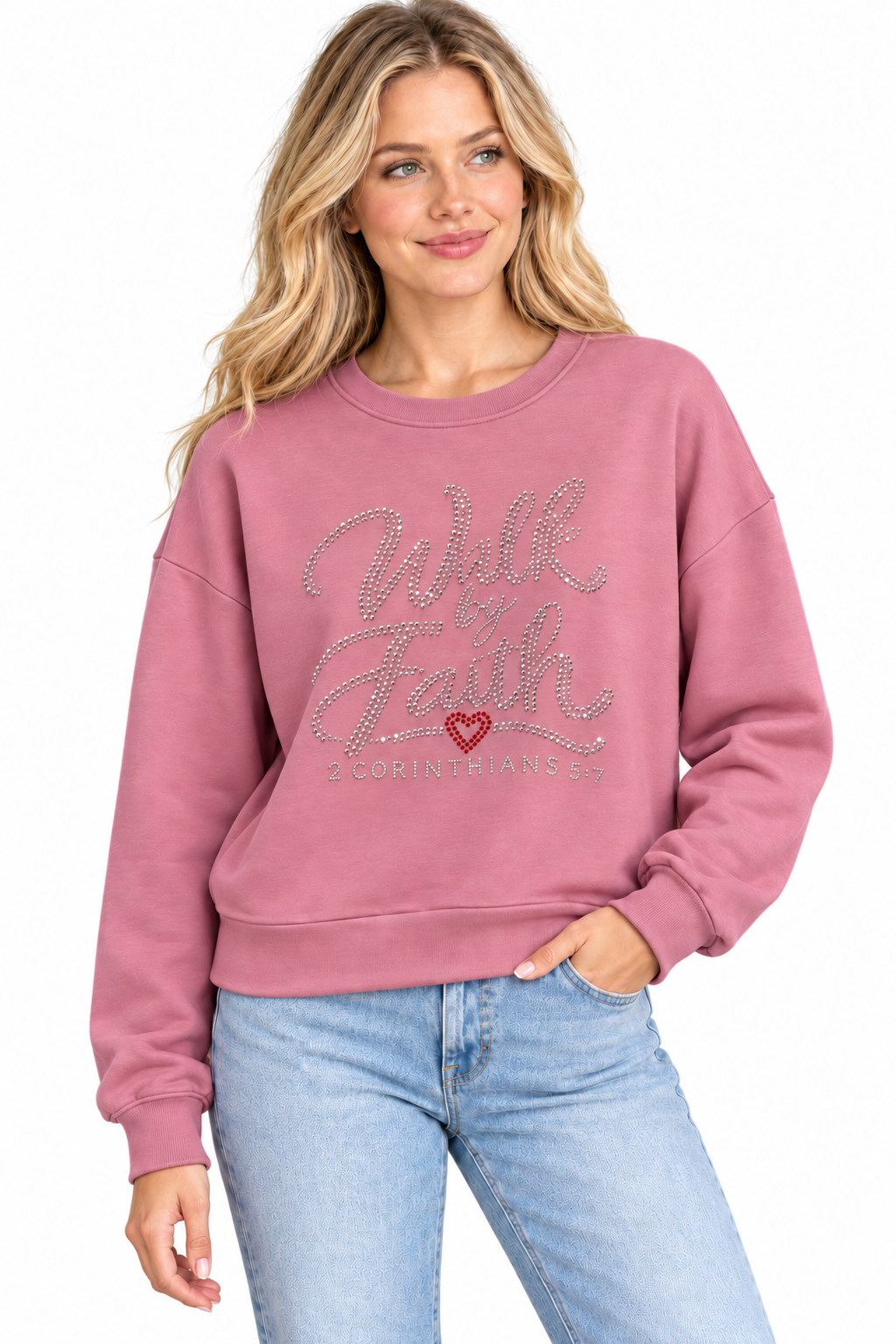 Walk by Faith Rhinestone Sweatshirt