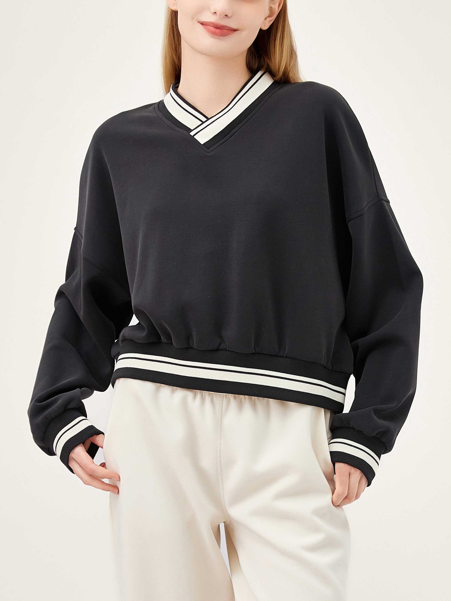 Varsity V-Neck Soft Sweatshirt