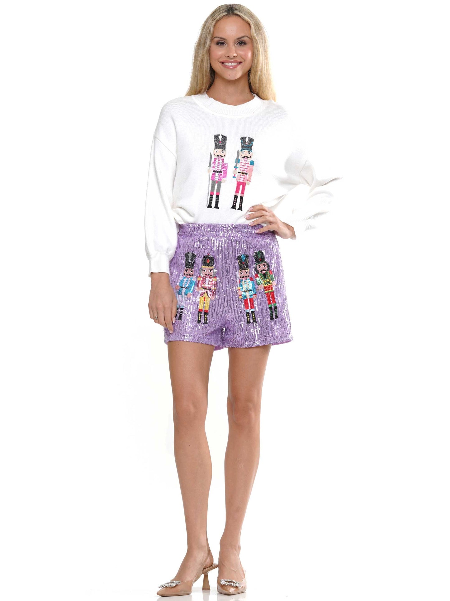 Sequin Nutcracker Shorts
