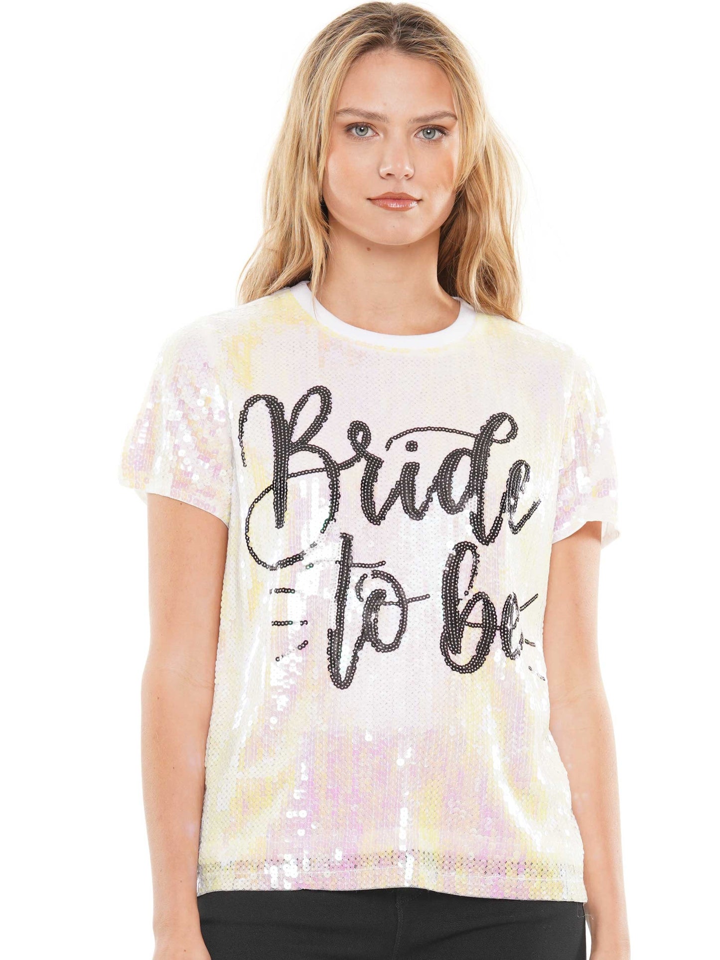 Bride to be sequin top