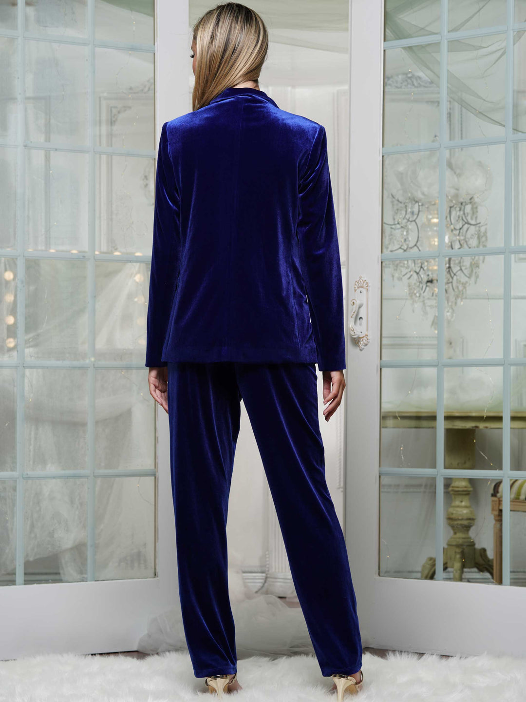 Velvet Blazer & Pants 2-Piece Suit