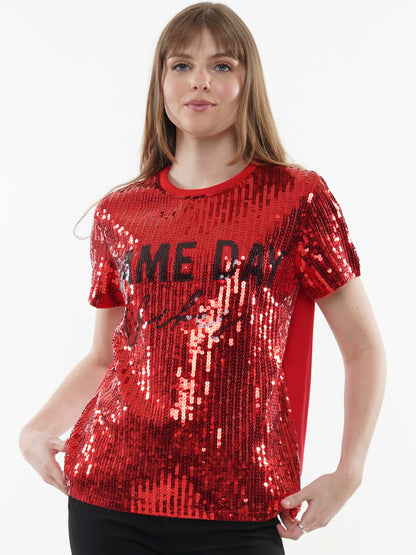 Gameday Vibes Sequin Top