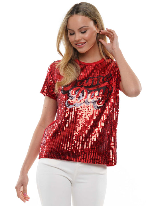 Gameday Sequin Top