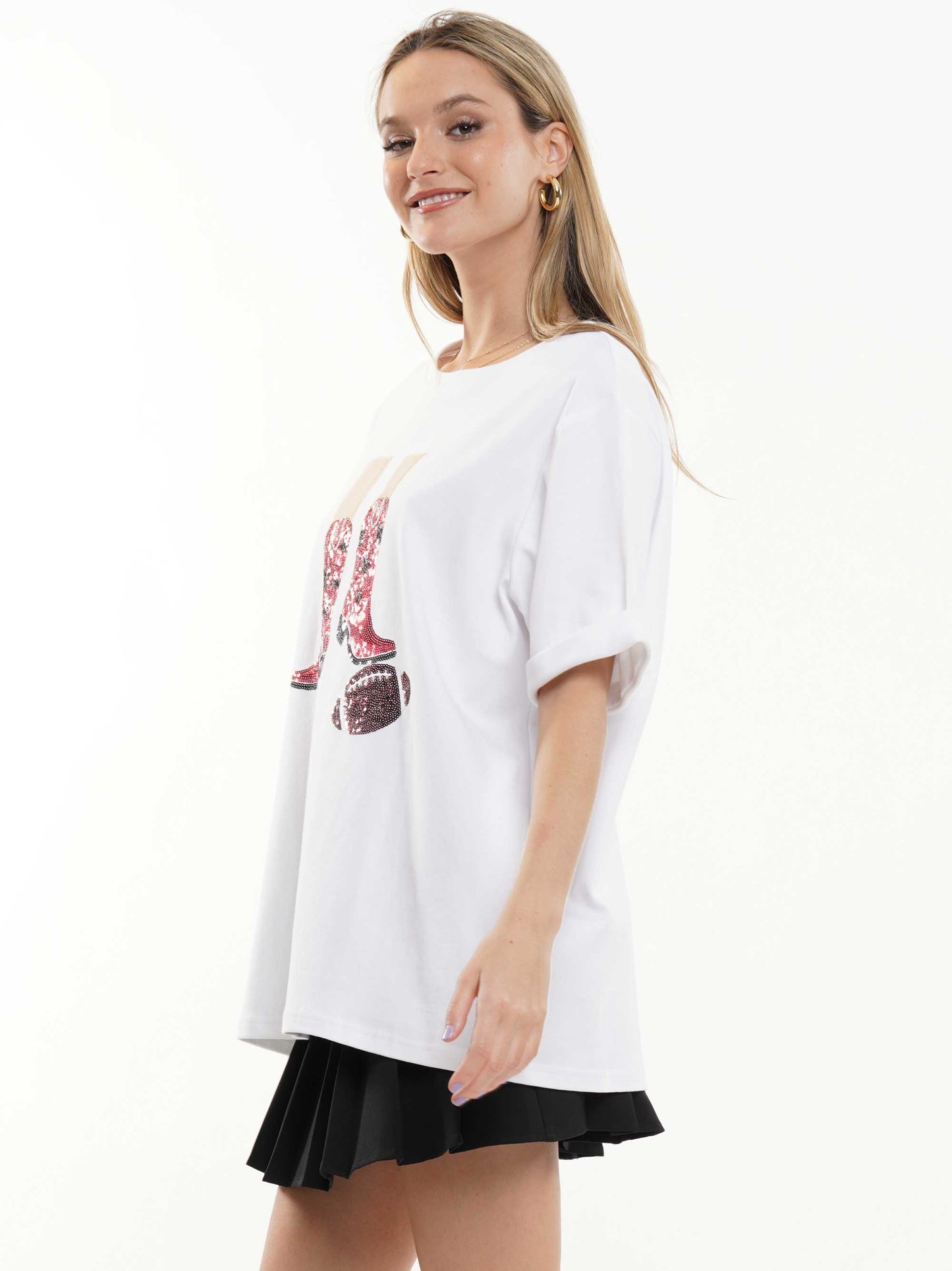 Western Boots Football Top