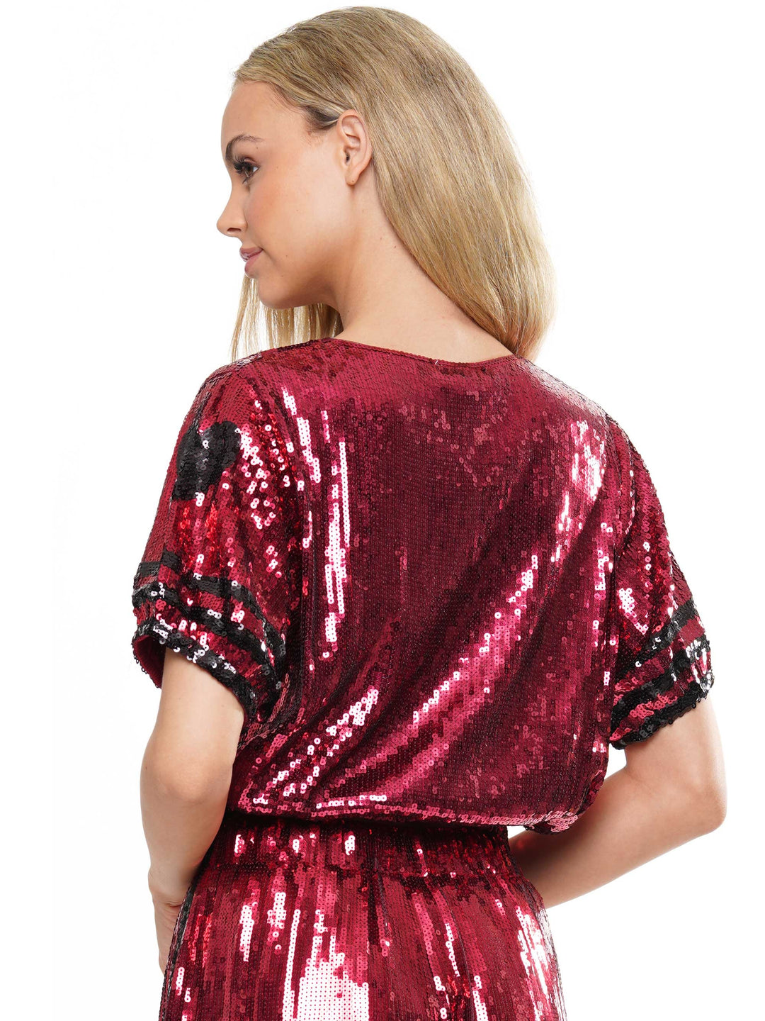 Double Zero Sparkle Sequin Crop Top
