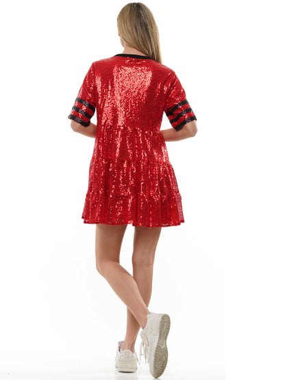 Gameday Baby Doll Sequin Dress