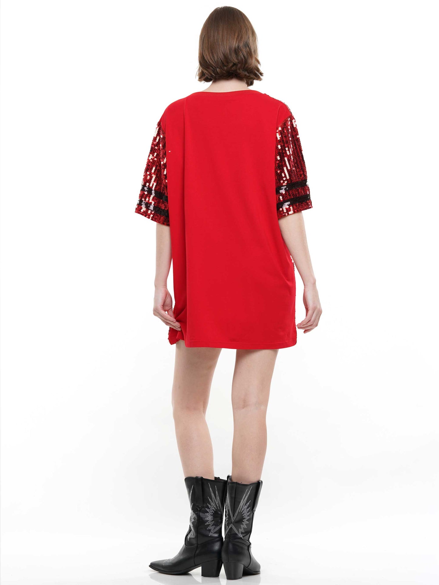 Sequin Dress with Bulldog