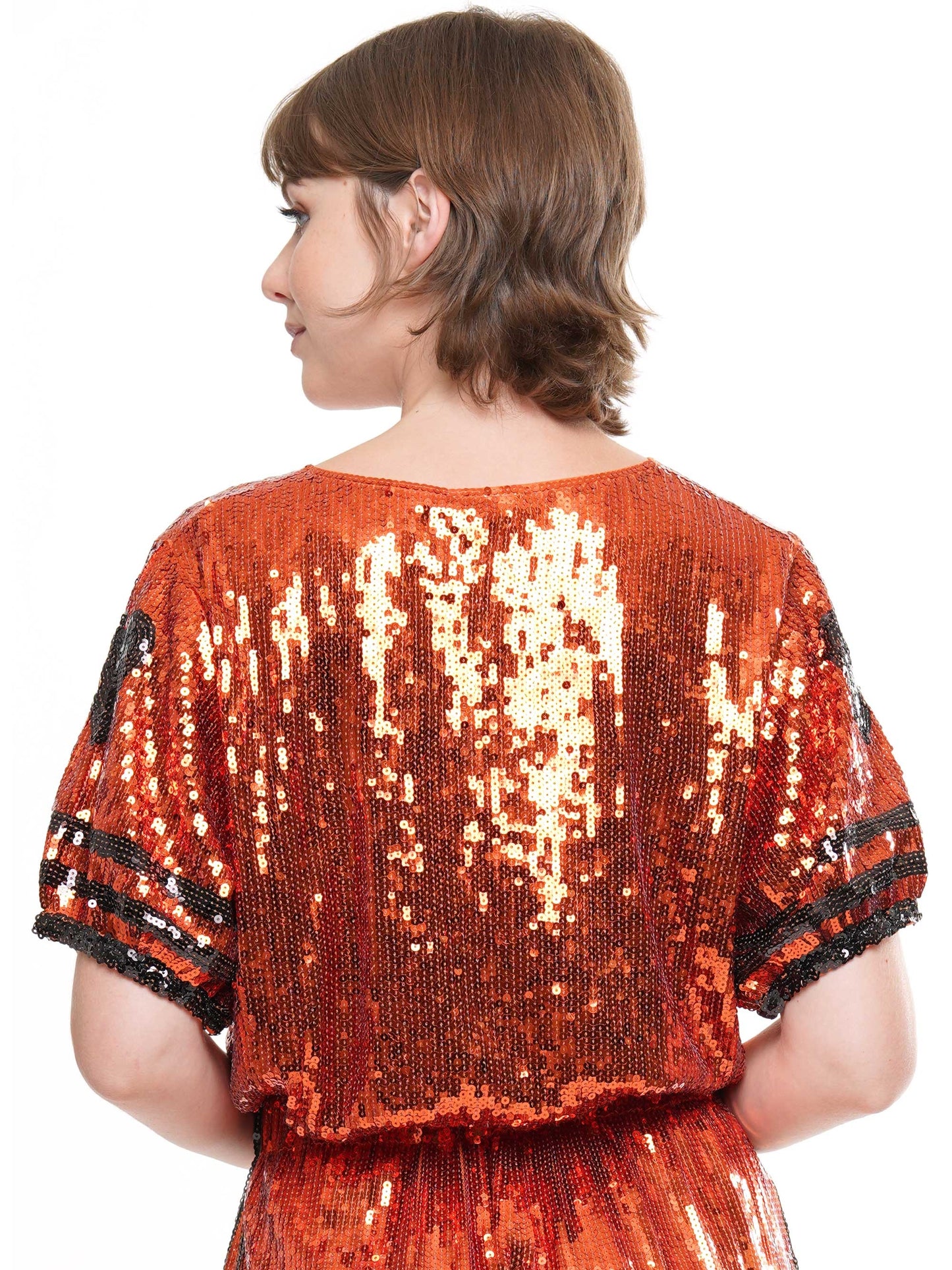 Double Zero Sparkle Sequin Crop Top