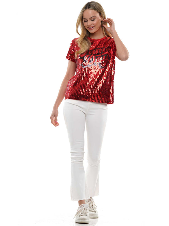 Gameday Sequin Top