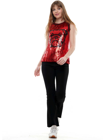 Bulldog sleeveless gameday top