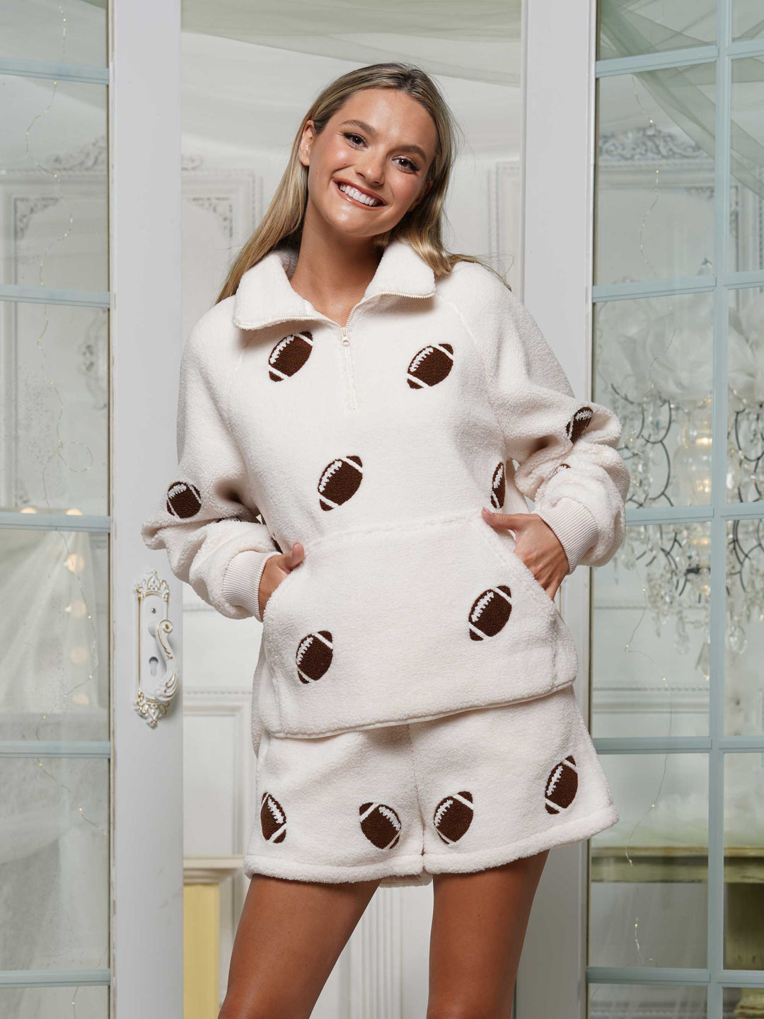 Football Half Zip-up Top