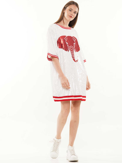 Elephant sequin dress