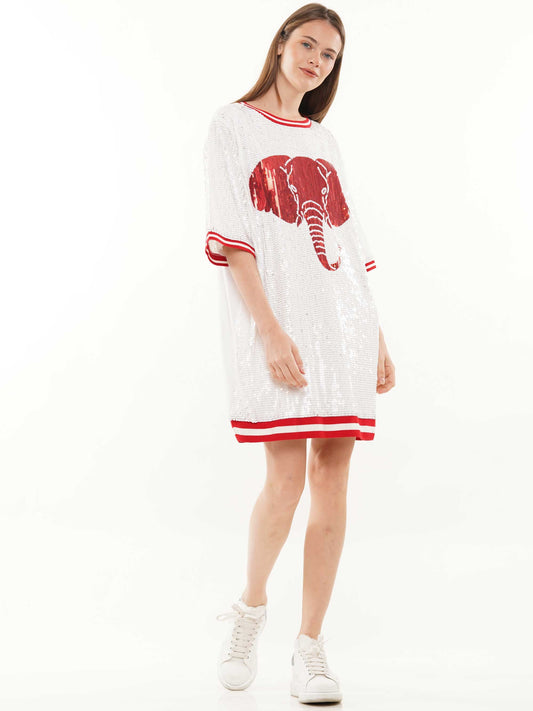 Elephant sequin dress