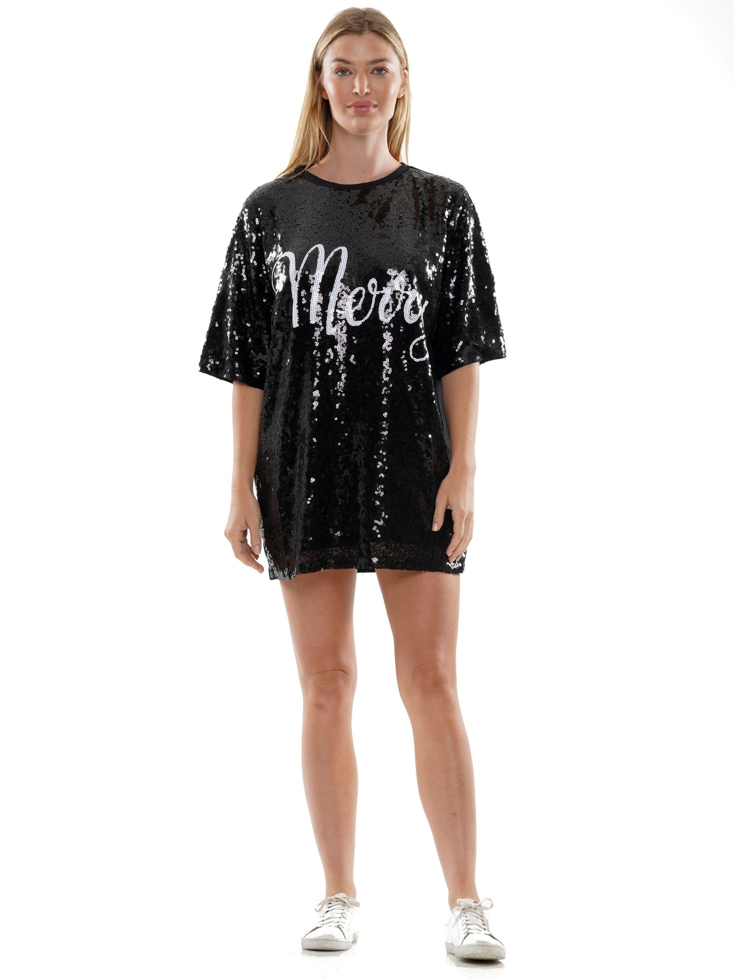 Merry sequin t-shirt dress - Black / O/S Merry sequin t-shirt dress - Black / O/S