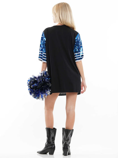 Number 4 sequin t-shirt dress jersey
