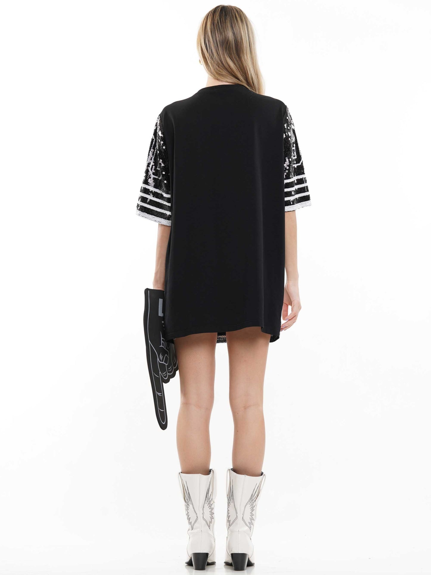 #90 sequin t-shirt dress jersey