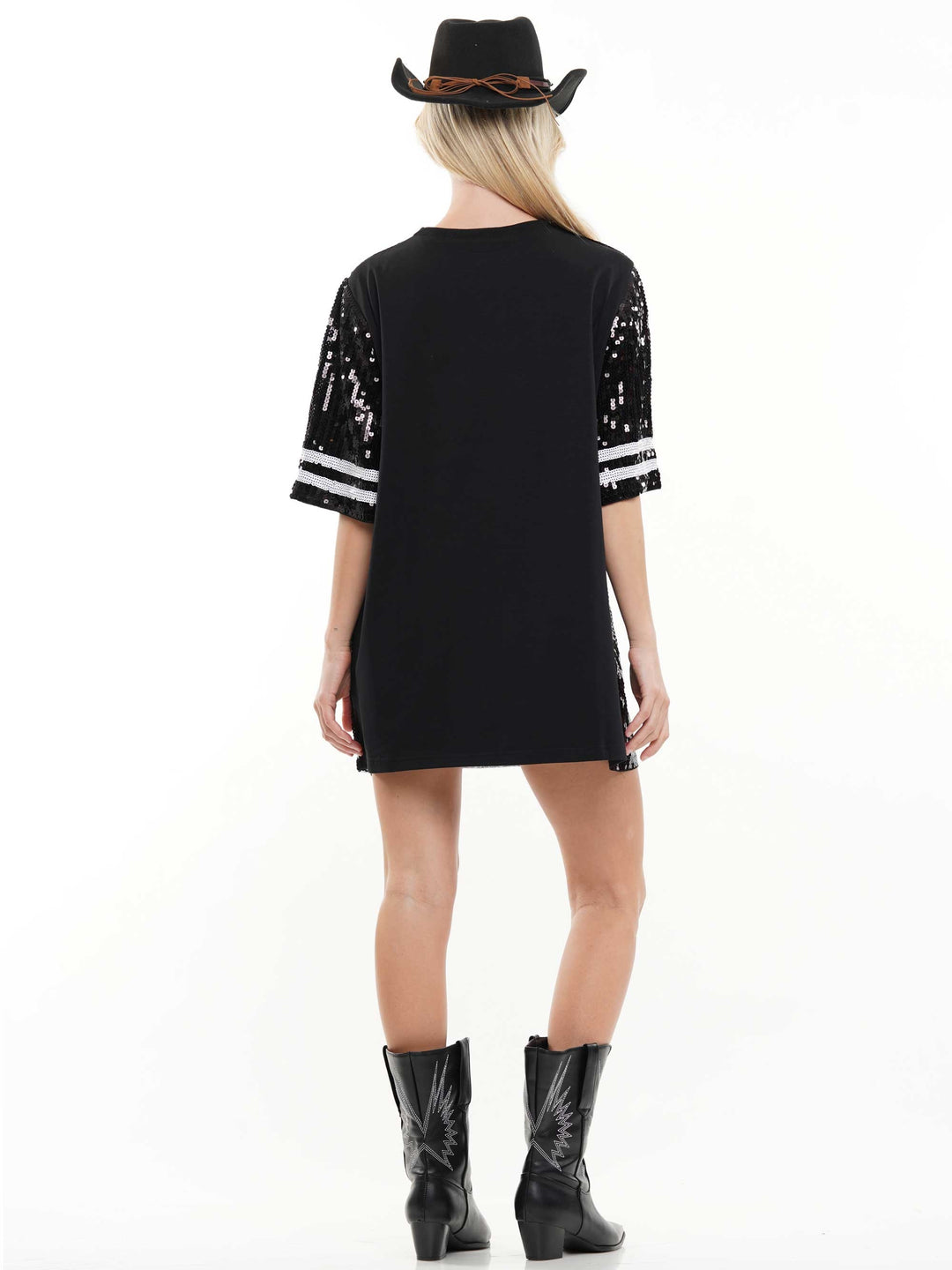 #90 Sequin t-shirt dress