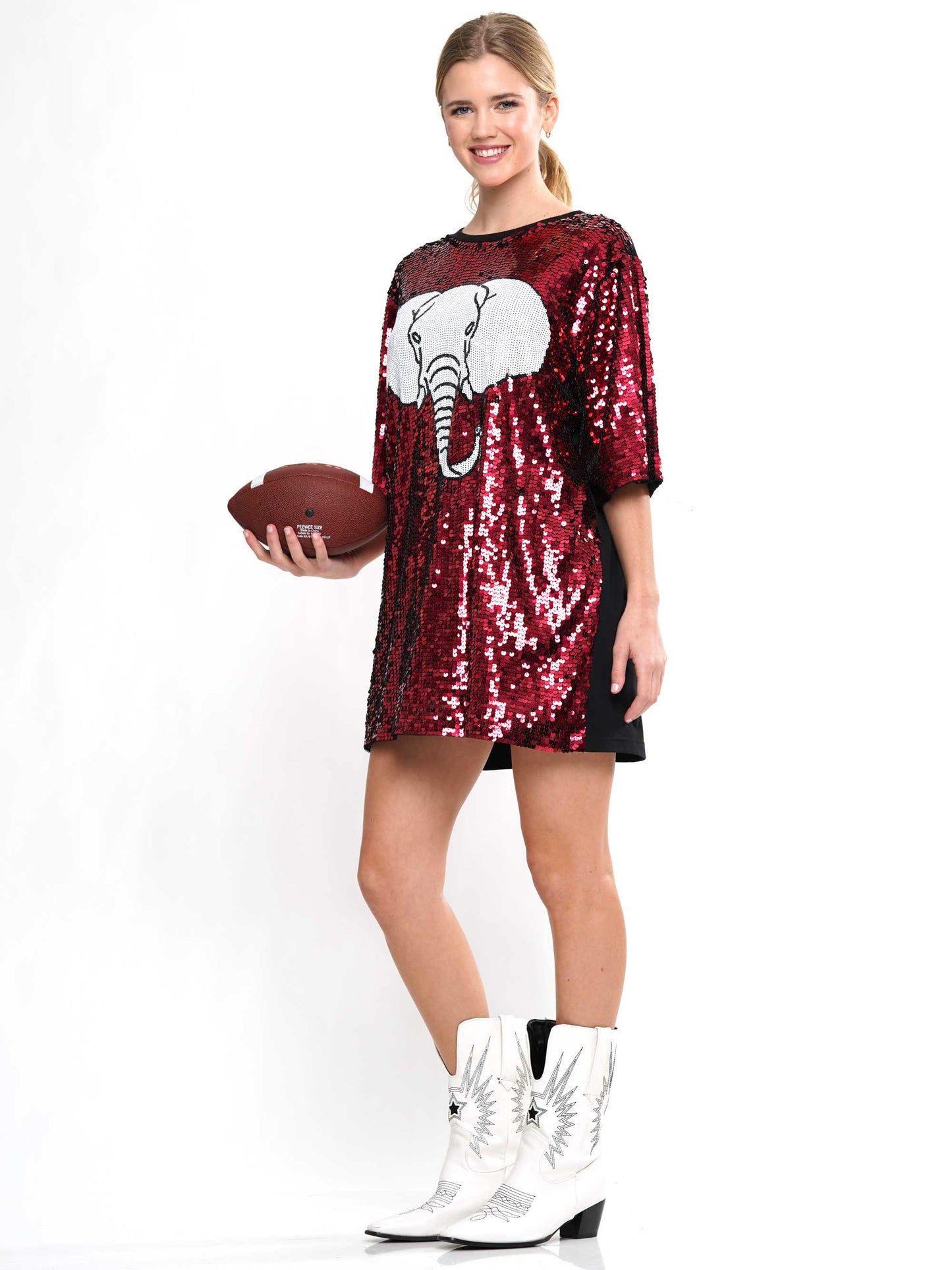 Gameday with elephant sequin dress
