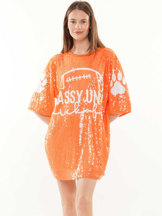 Classy until kick off sequin dress