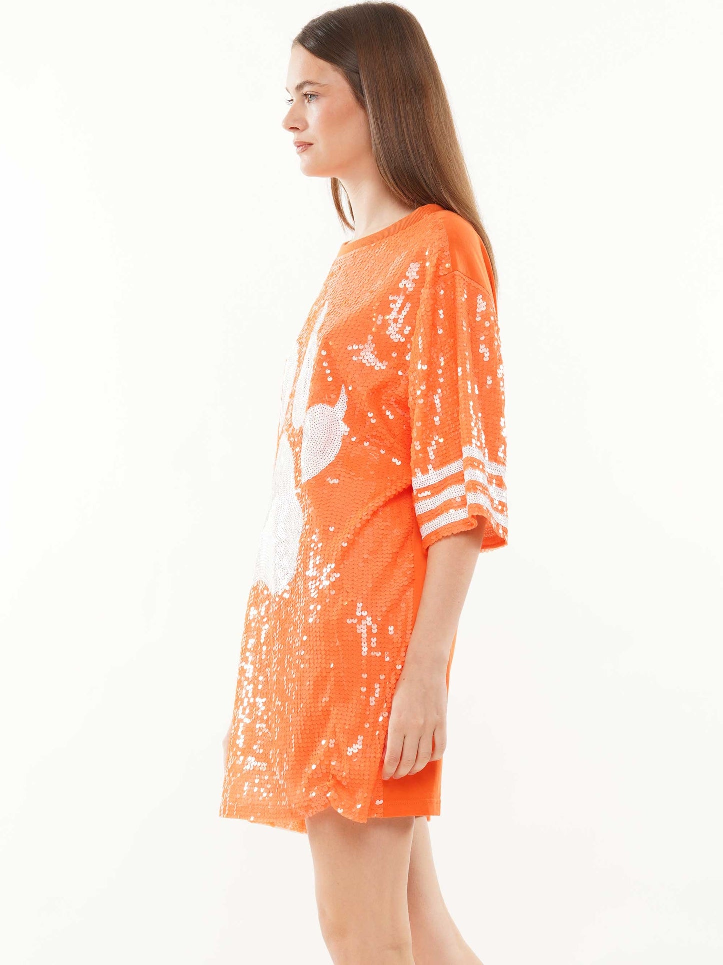 Tiger paw sequin dress