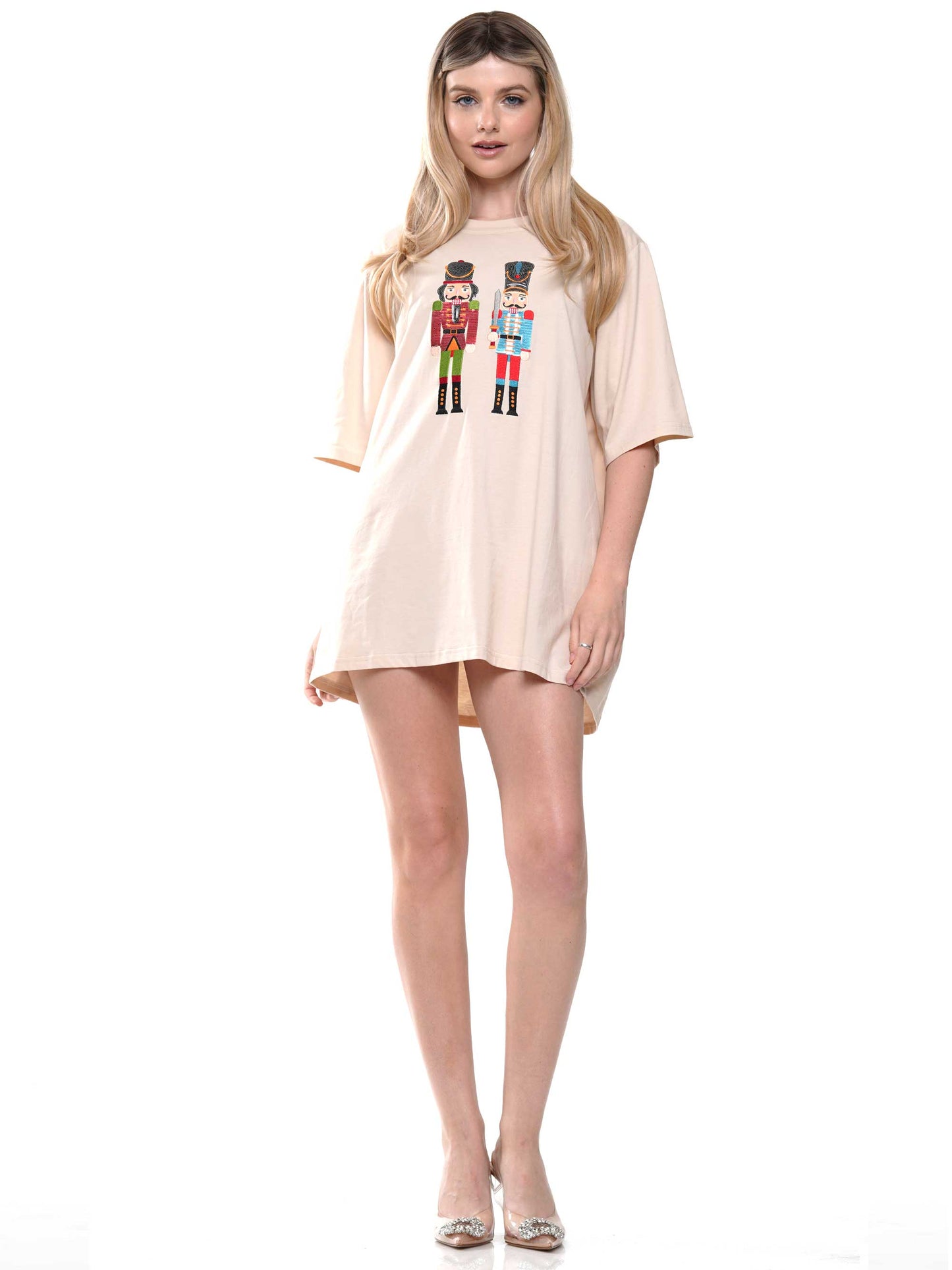 Sequin nutcrackers embroidery dress