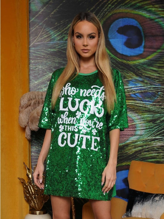 Feeling lucky sequin top