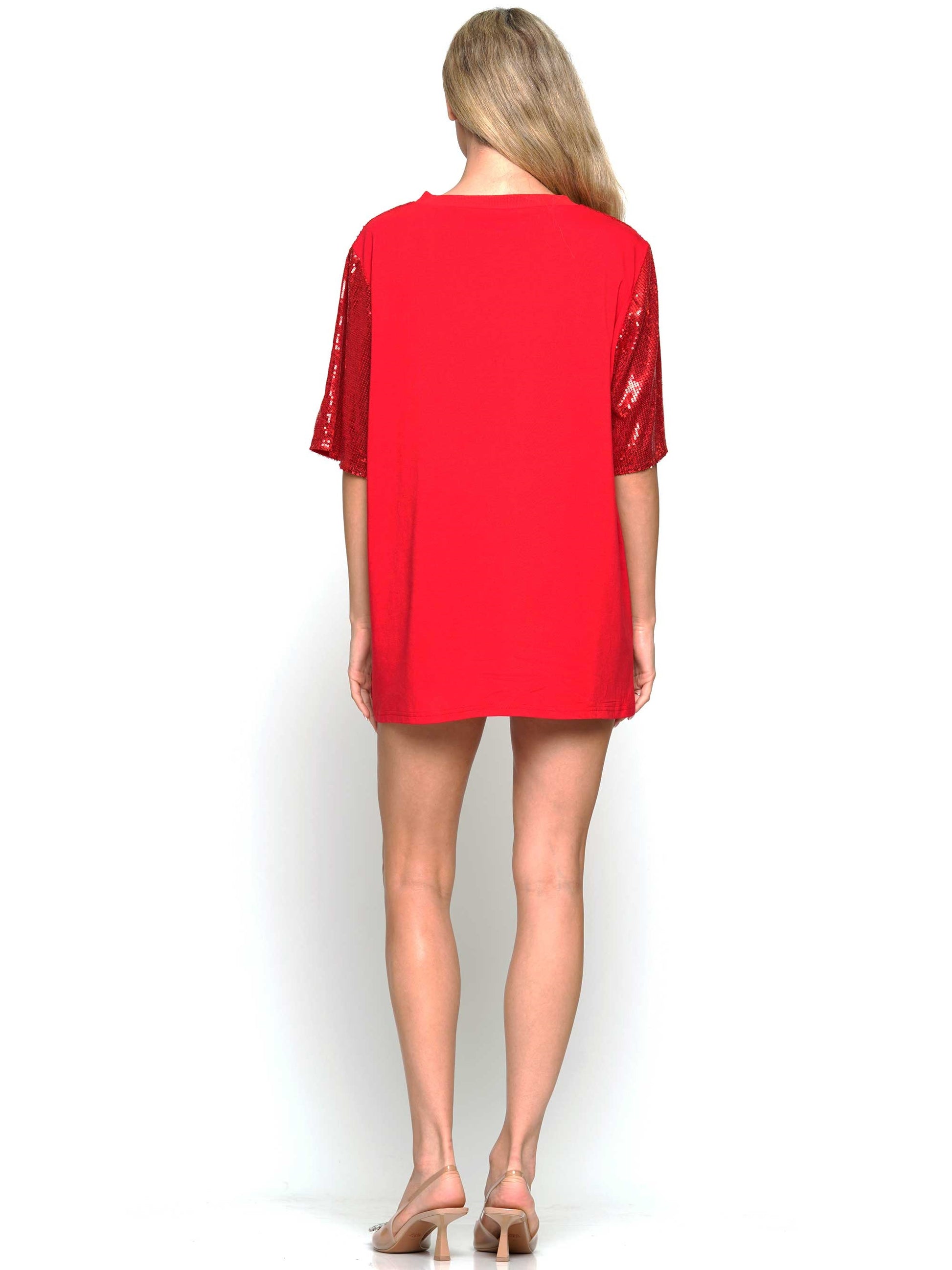 Sequin Christmas tree embroidery dress WHY DRESS Sequin Christmas tree embroidery dress WHY DRESS