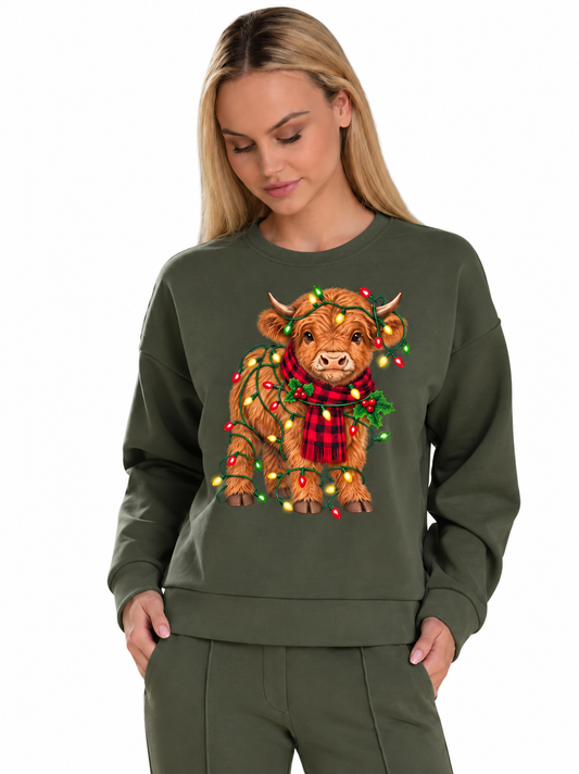 Highland Cow Christmas Sweatshirt