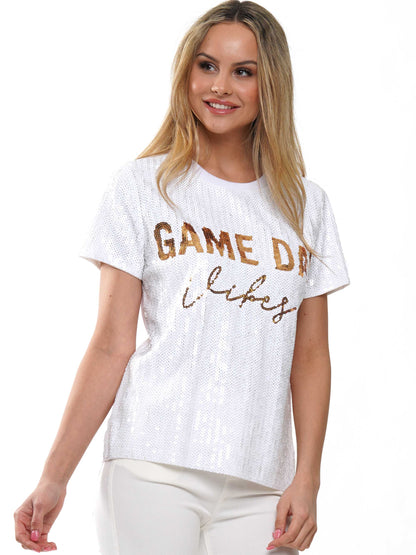 Gameday Vibes Sequin Top