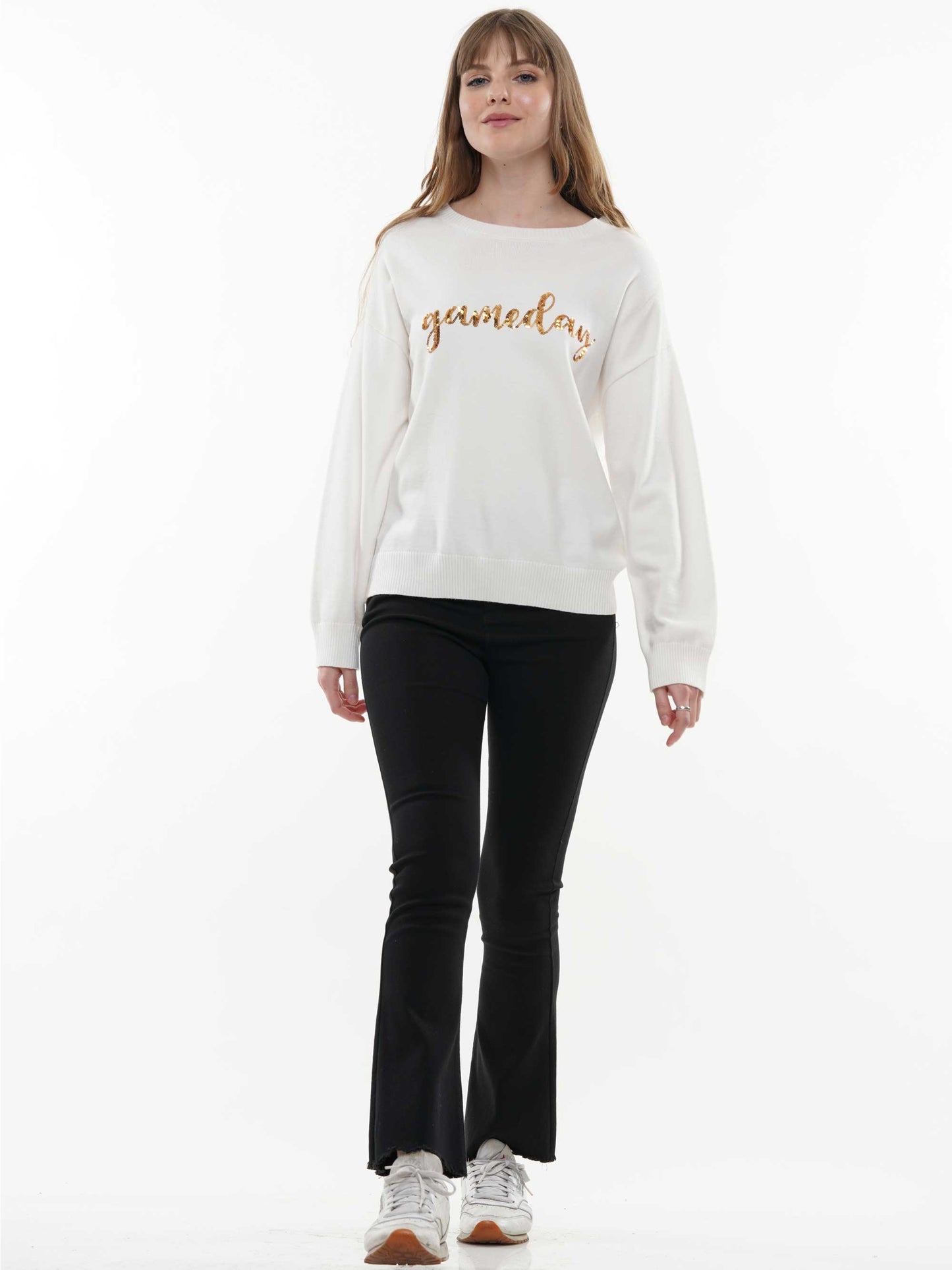 Gameday scrip sequin sweater