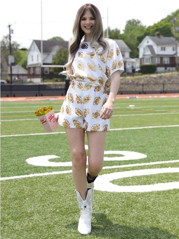 Football Sequin Shorts