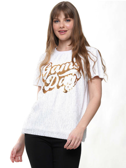 Gameday Sequin Top
