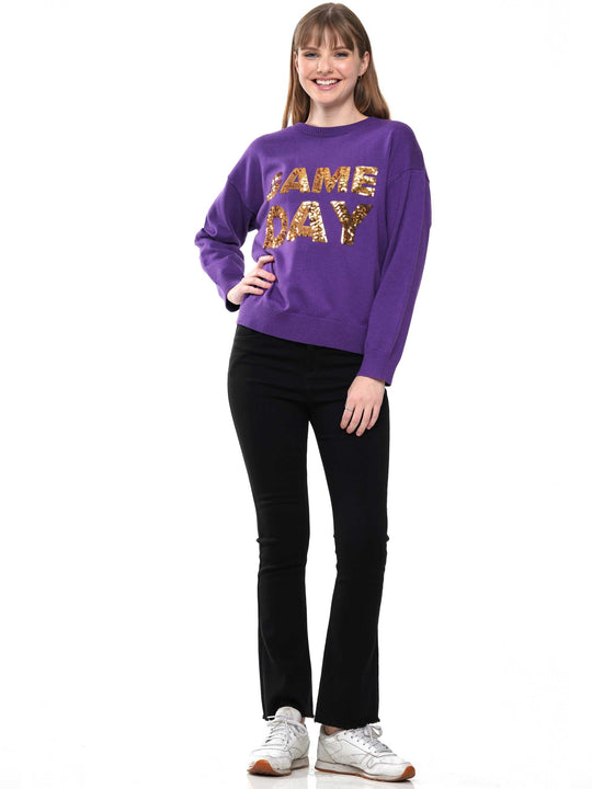 Knit Sweaher with Gameday Sequin