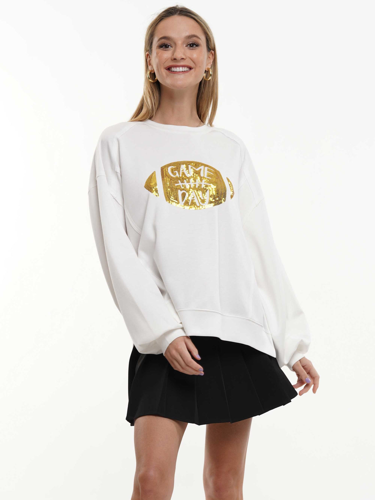 Football Sequin Sweatshirt