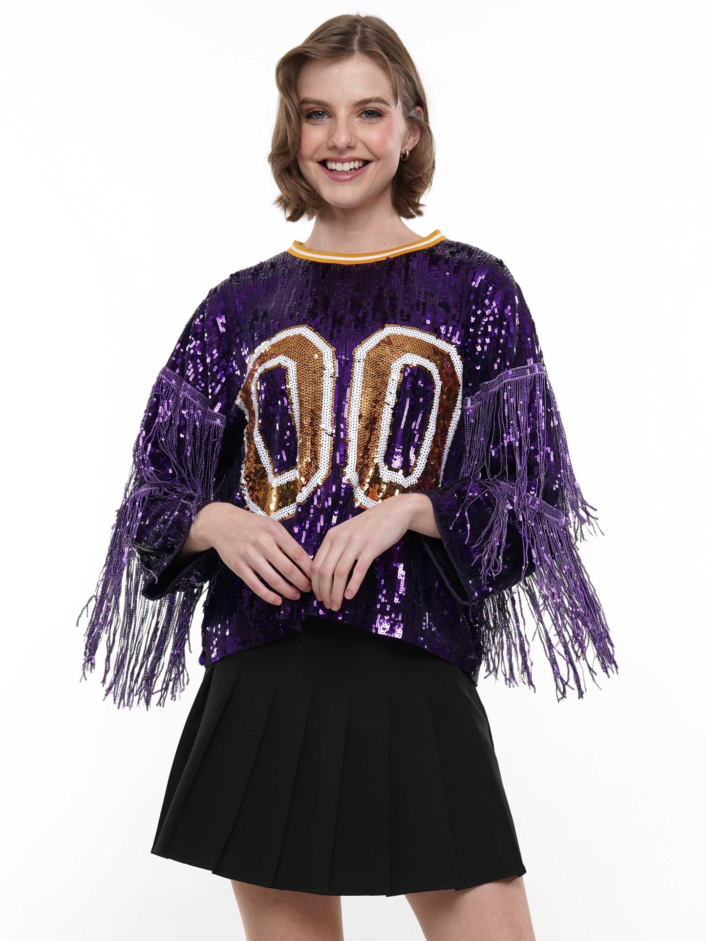00 Fringe Sleeve Top