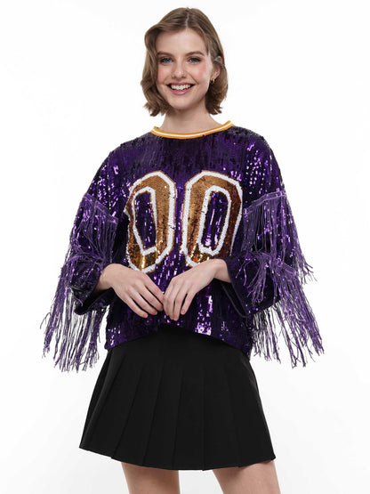 00 Fringe Sleeve Top