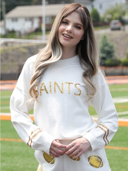 Sequin Saints Sweater