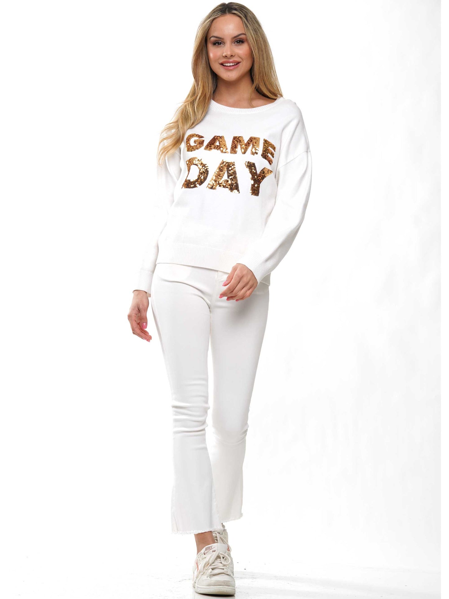 Knit Sweater with Gameday Sequin