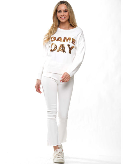 Knit Sweater with Gameday Sequin