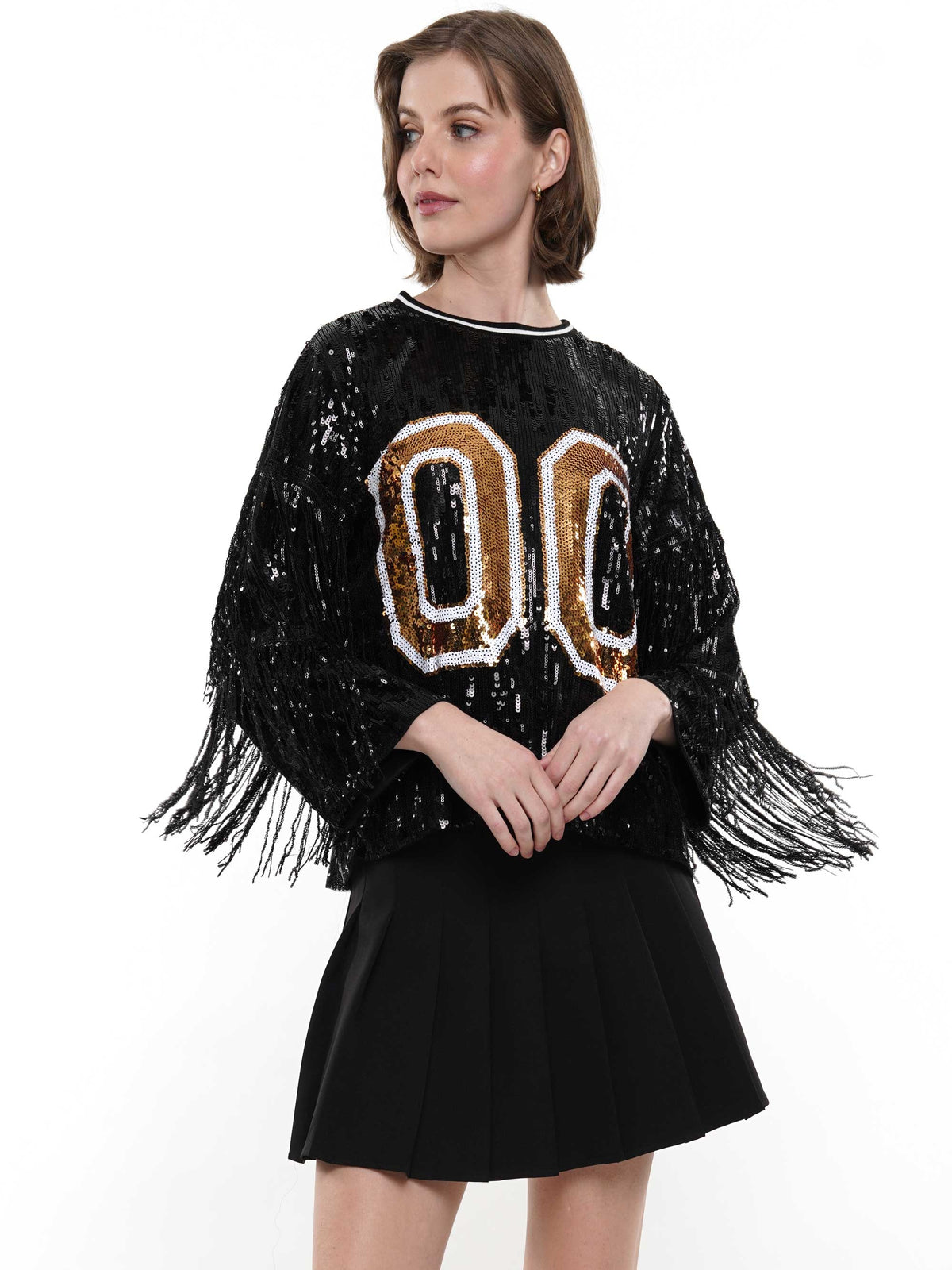00 Fringe Sleeve Top