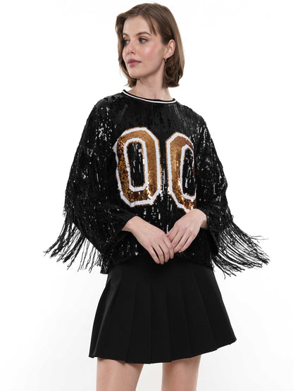 00 Fringe Sleeve Top