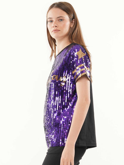 Gameday with star sequin top