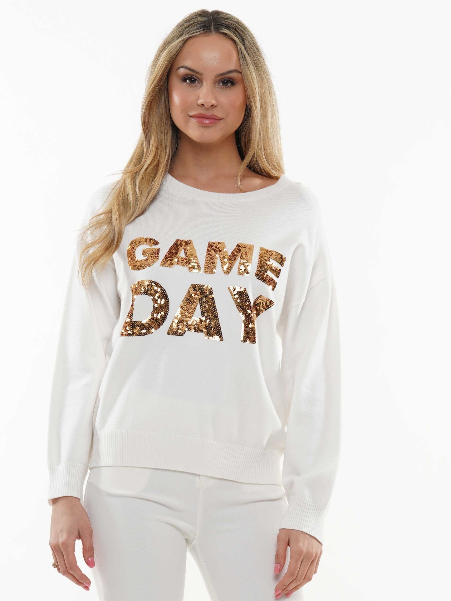 Knit Sweater with Gameday Sequin