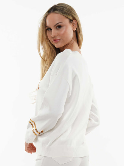Sequin Saints Sweater