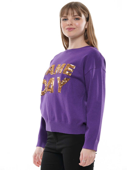 Knit Sweaher with Gameday Sequin