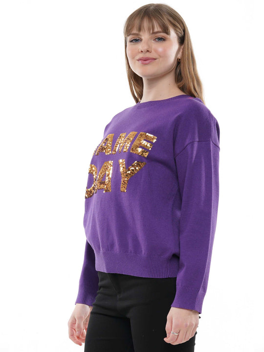 Knit Sweaher with Gameday Sequin