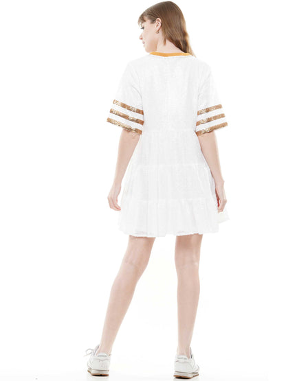Gameday Baby Doll Sequin Dress